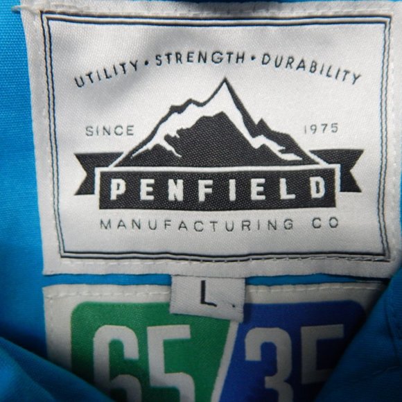 Penfield Hudson Wax 65/35 Women's Large Blue Canvas Full Zip Hooded Jacket - Picture 5 of 13